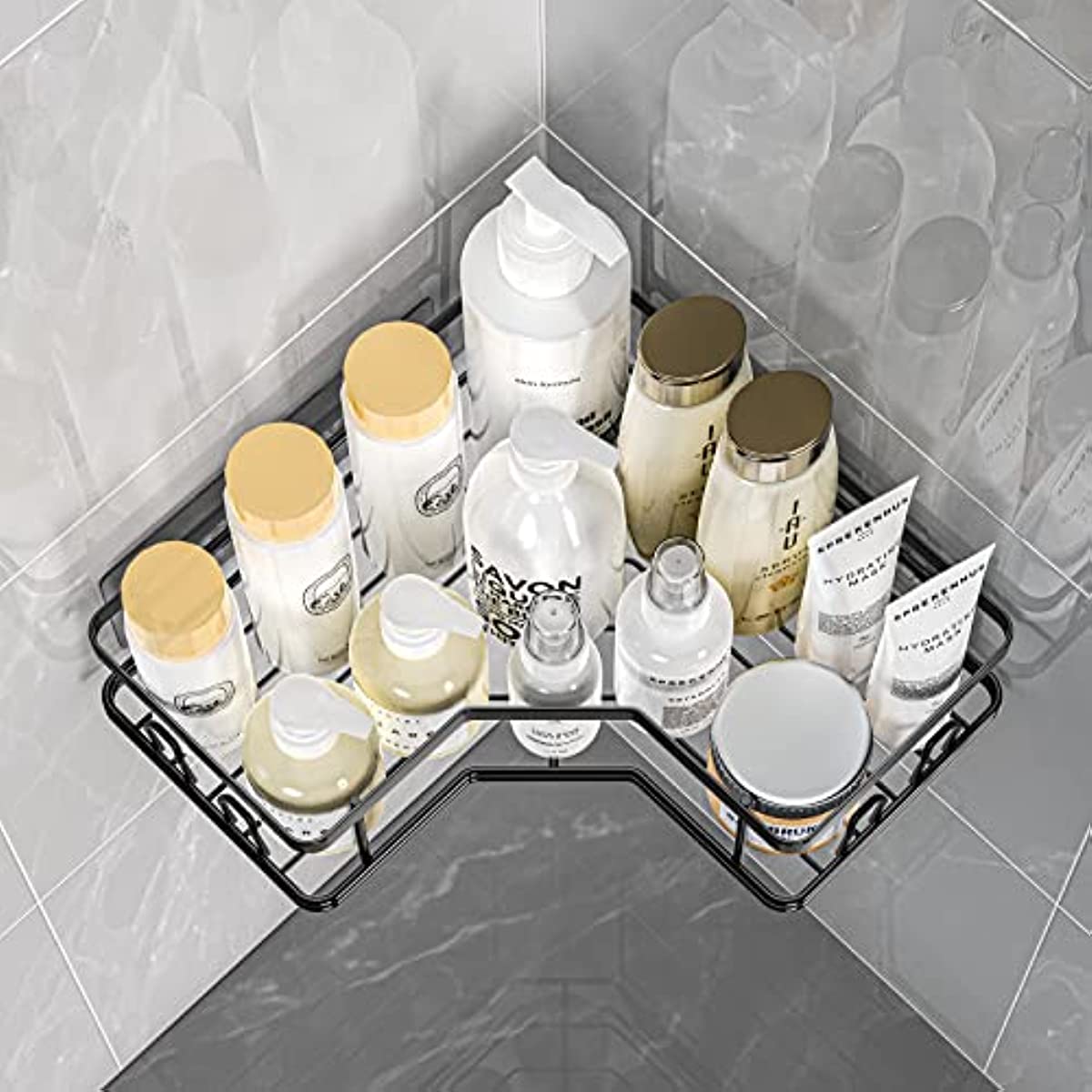 MAXIFFE Shower Caddy, 5-Pack Shower Organizer, Large Capacity Stainless  Steel Shower Caddy Bathroom Organizer Shower Shelves, No Drilling Rustproof