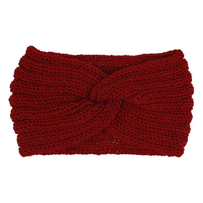 Knitted Headband Coldproof Warm Elastic Cross Knot Hairband