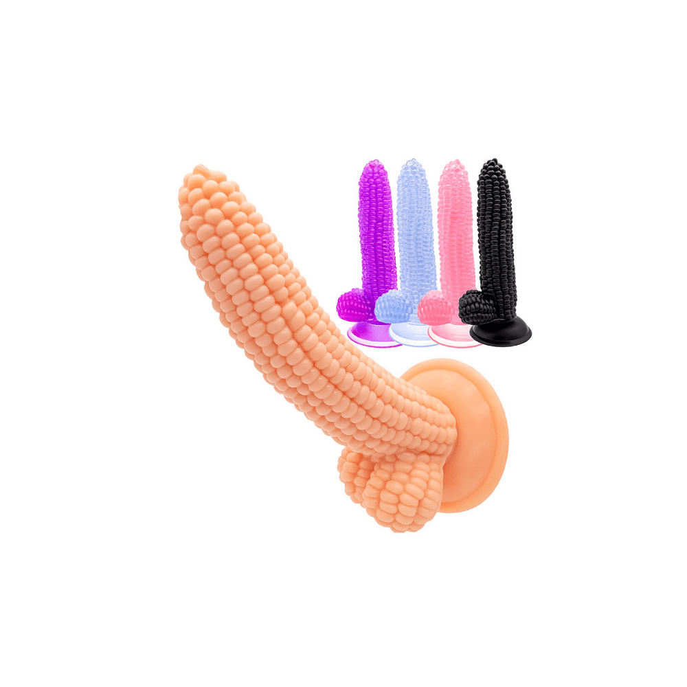 1pc Corn Fruit Dildo With Powerful Suction Cup For Hands Free Soft Realistic Dildo Human Safety Material Anal Plug Suitable For Women Men Gay Adult Sex Toys For Women Or Beginner 