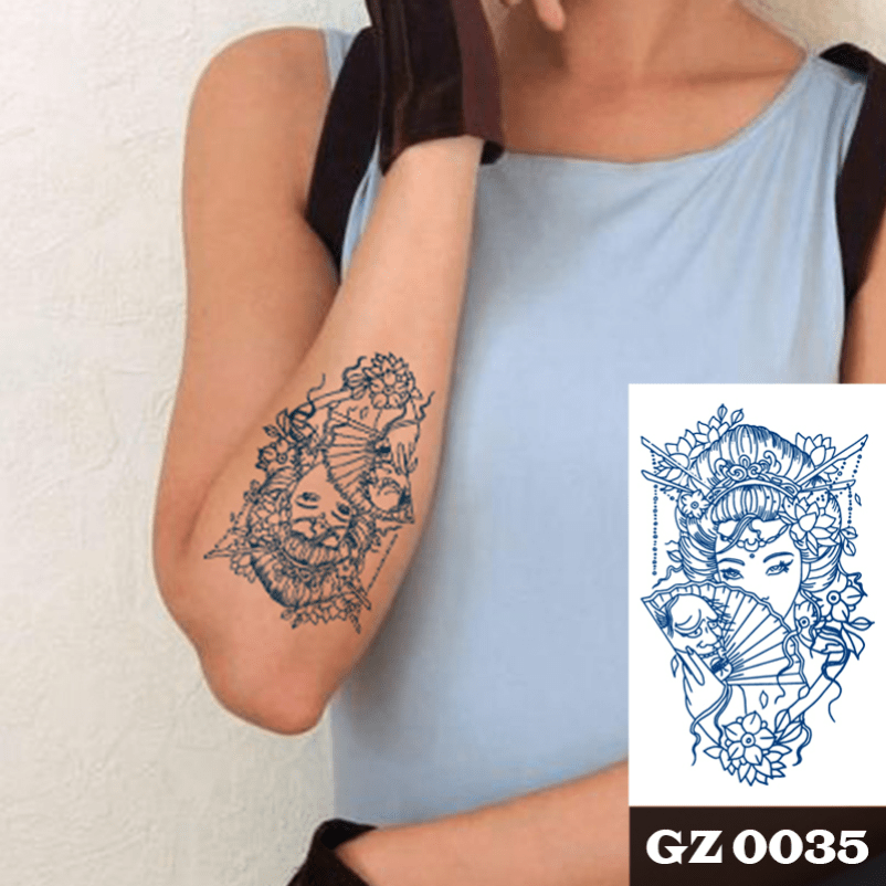 5 pcs Colorful Fantasy Feathers Waterproof Temporary Tattoo Sticker for  Body Art - Unique Watercolor Universe Design for Women and Men