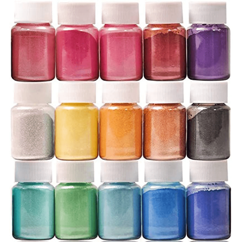 Mica Powder Pigment 15 Color Natural Mica Powder For Diy - Temu