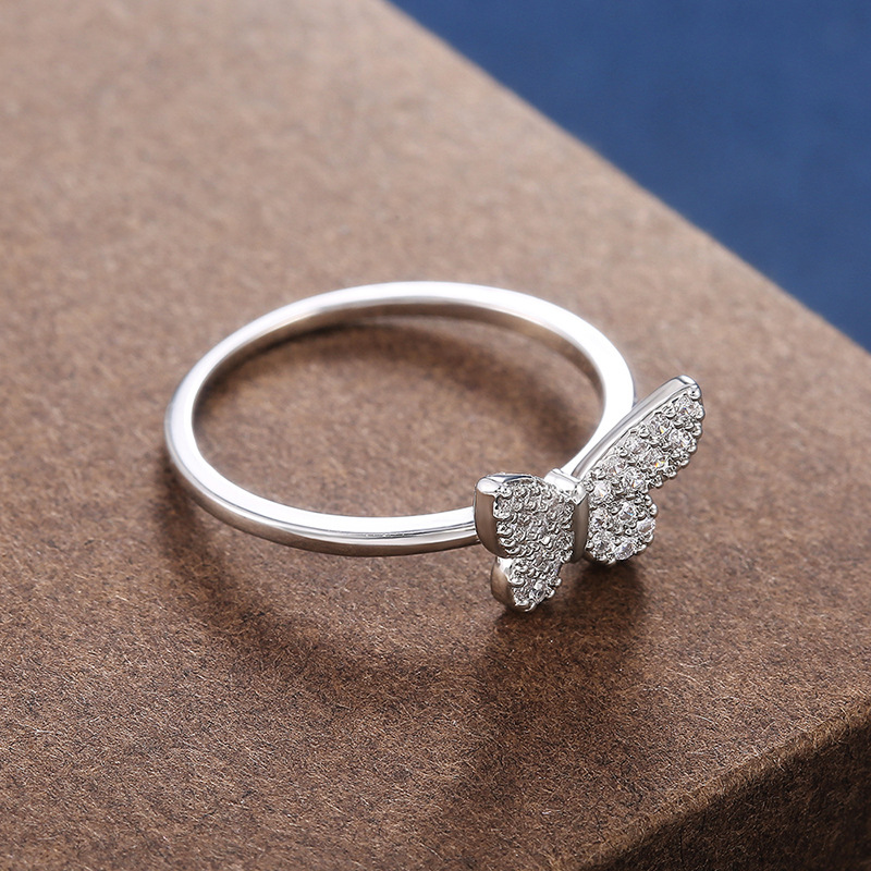 Classic Butterfly Ring For Men Zircon Micro Pave Creative Jewelry