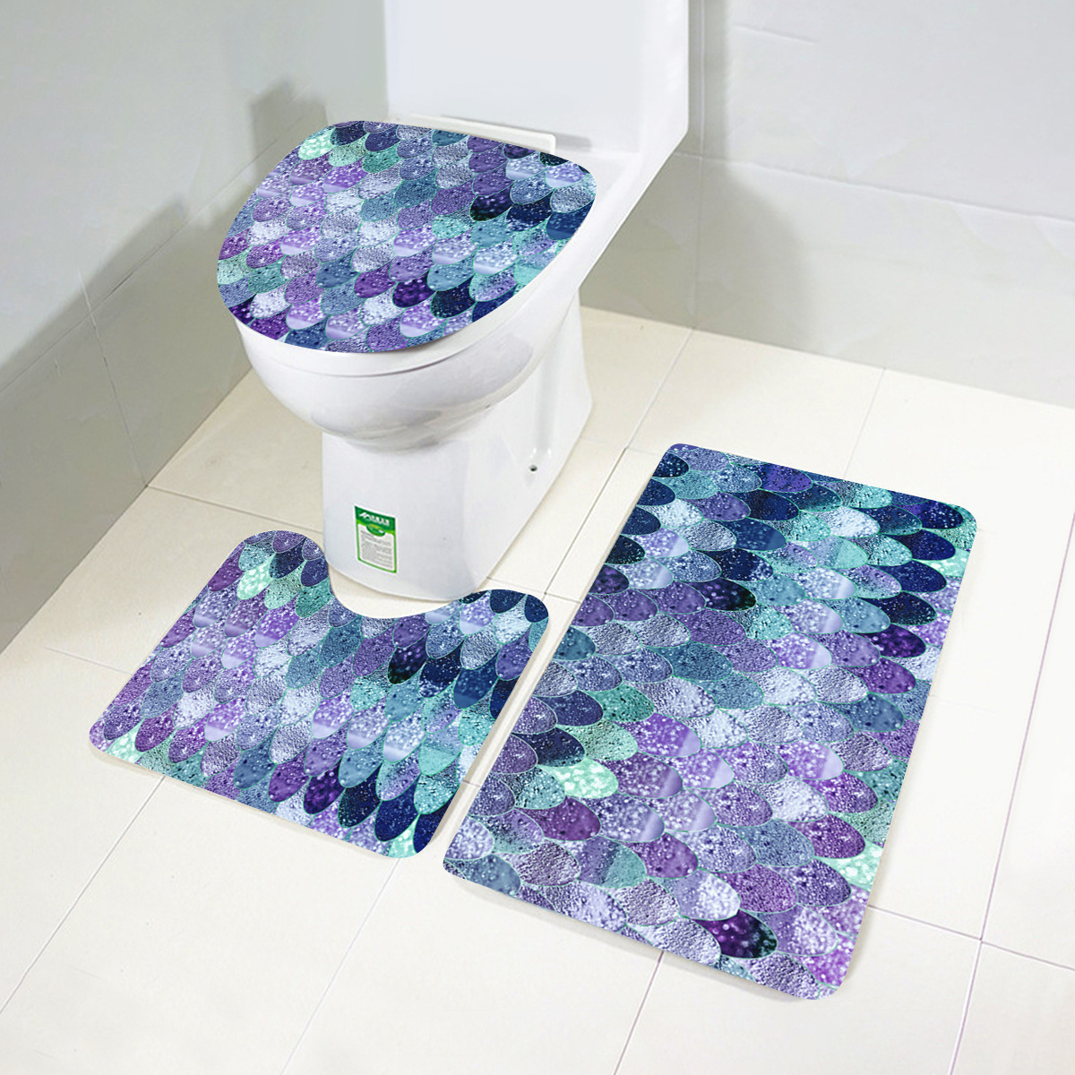 Triomphe Tapis antidérapant, tapis de dépoussiérage, tapis absorbant pour  salle de bain et toilettes, bleu 40