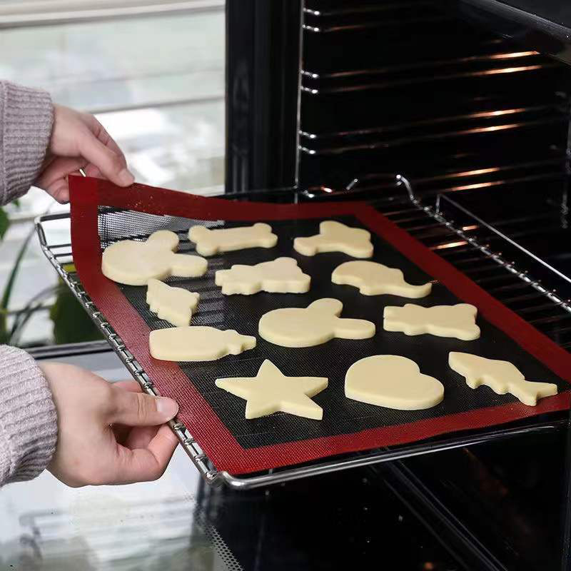 1pc/2pcs, Baking Sheet, Silicone Baking Pan, 16.8''x10.8'', Cookie Sheet,  Grilling Trays, With Metal Reinforced Frame More Strength, Oven Accessories
