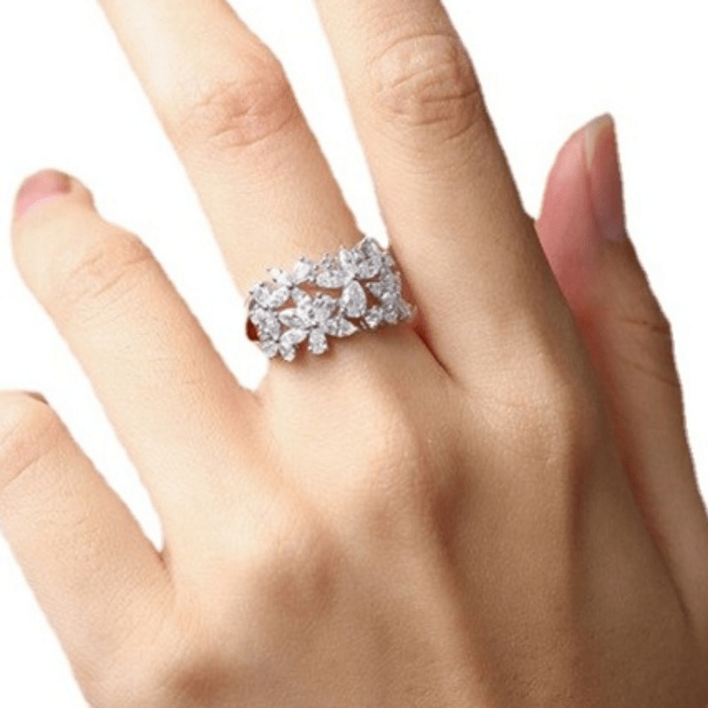 1pc Bague Mariage En Fausse Pierre Pr cieuse Luxueuse Design