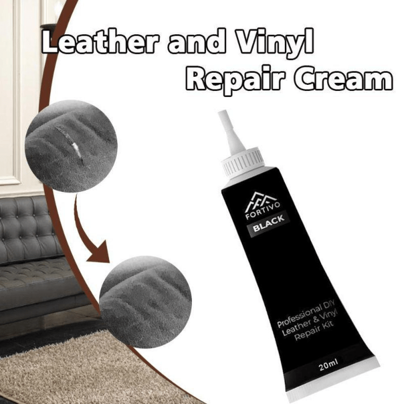 FORTIVO Black Leather Recoloring Balm - Leather Repair Kits for Couches - Leather  Color Restorer for Furniture, Car