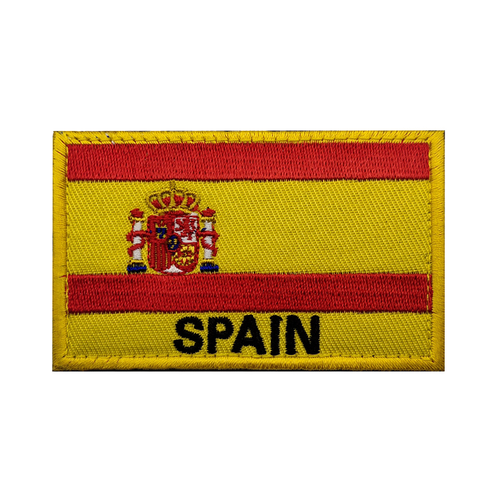 JAVD Paquete de 3 parches de bandera de España, parche bordado de bandera  táctica de España con, para sombreros, bolsas tácticas, chaquetas, parches