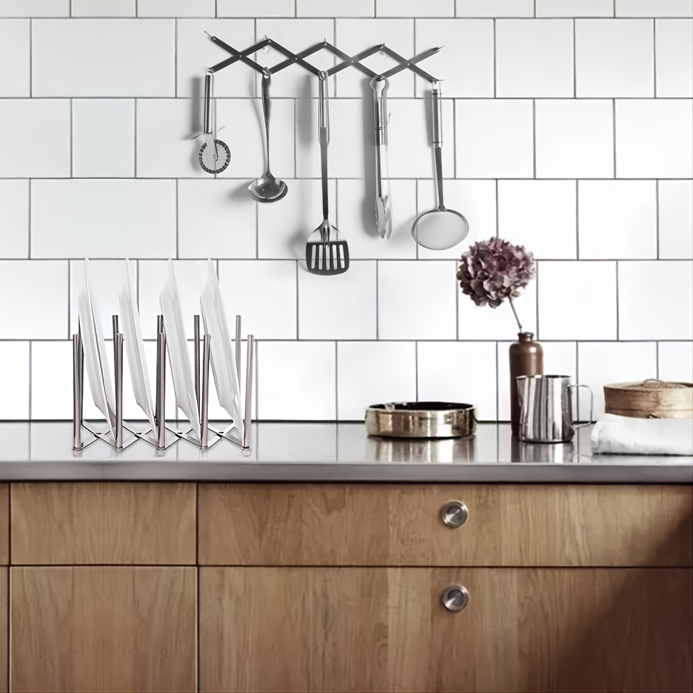 Adjustable Stainless Steel Drying Rack for Kitchen Storage
