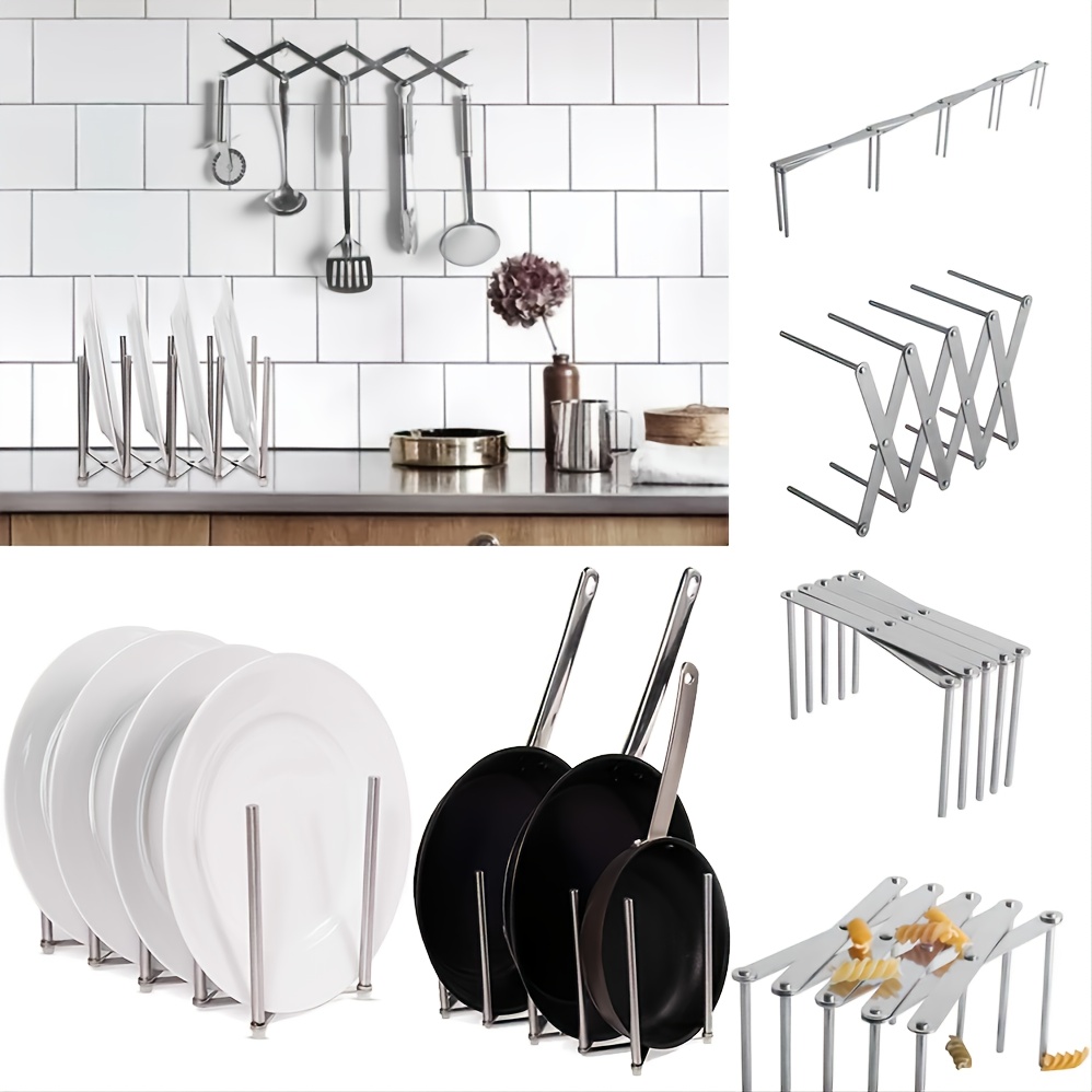 Adjustable Stainless Steel Drying Rack for Kitchen Storage
