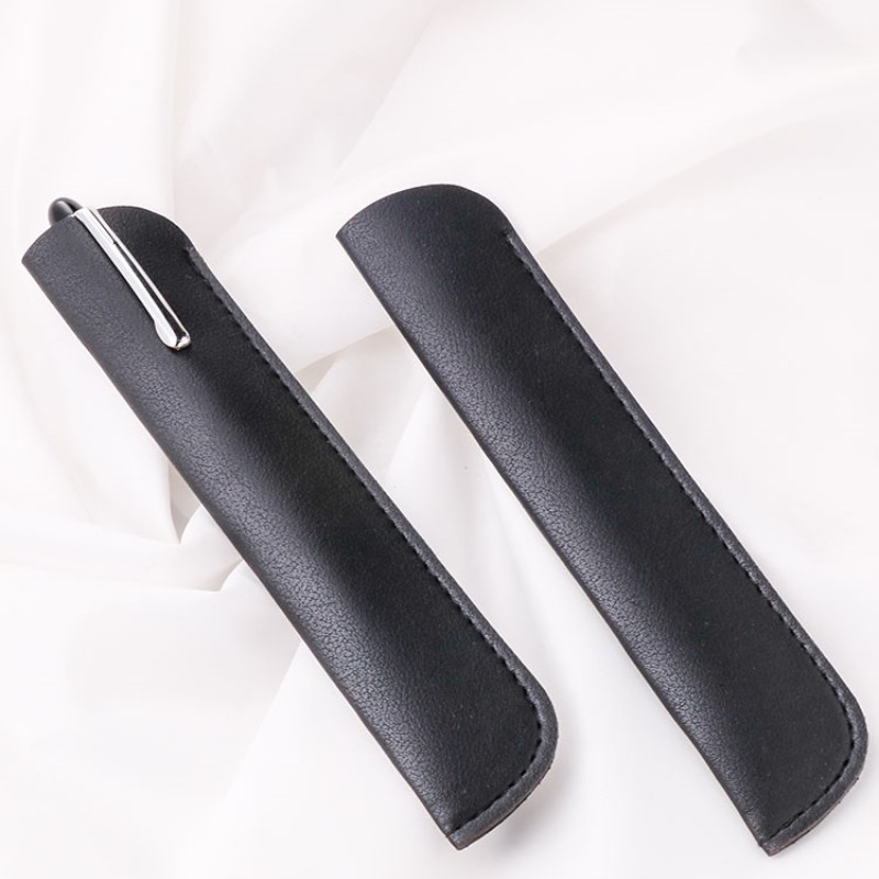 Pencil Case Pencil Pouch Black Pencil Bag PU Leather Pen Case
