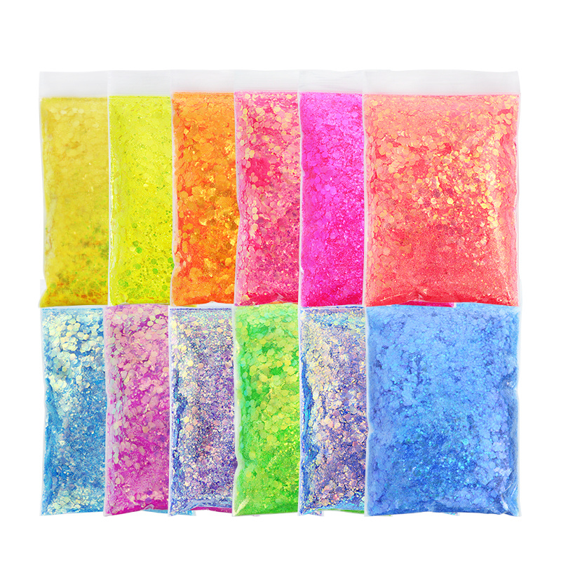 1KG 0.4-2mm Sequins Glitter For Crafts/Nail Art/DIY/Makeup/Body, Mixed  Hexagon Flake Slice