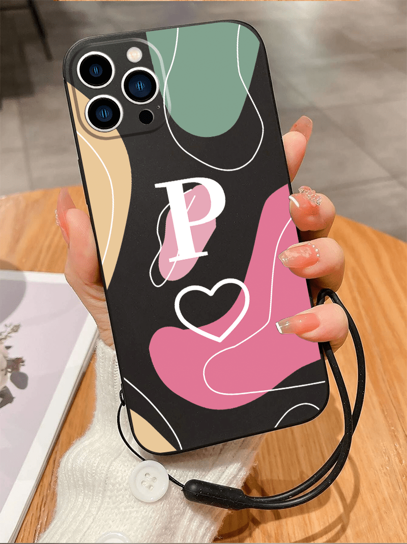 P Letters Printed Phone Case For Iphone 14 13 12 11 Xs Xr X 7 8 6s Mini  Plus Pro Max Se,gift For Easter Day,birthday, Girlfriend, Boyfriend, Friend  Or Yourself - Temu