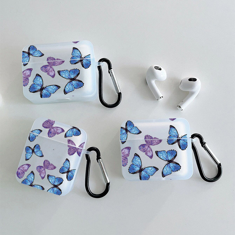 

Gift A Colorful Butterfly Graphic Pattern Headphone Case For Airpods - Perfect For Birthdays, Girlfriends, Boyfriends, Friends & Yourself!