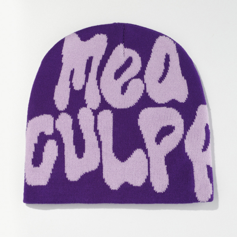 New Fashion Outdoor Mea Culpa Knitting Paragraph Quality Hat Niche  Coldproof Beanie Skullies For Men Women, Shop Now For Limited-time Deals
