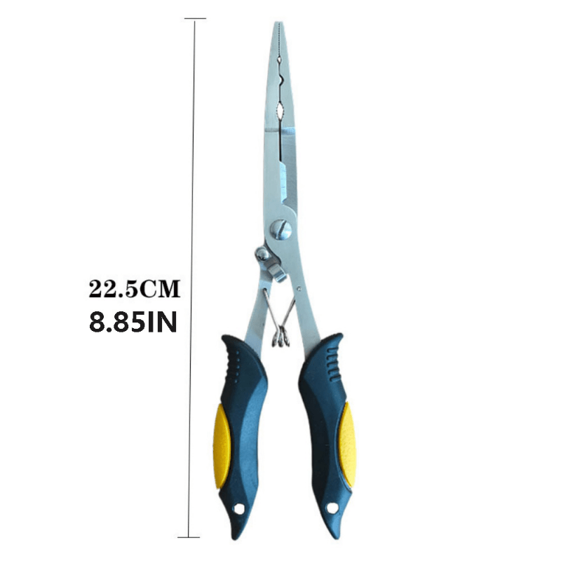 1pc Yellow Fishing Pliers Stainless Steel Fish Lip Gripper Muti