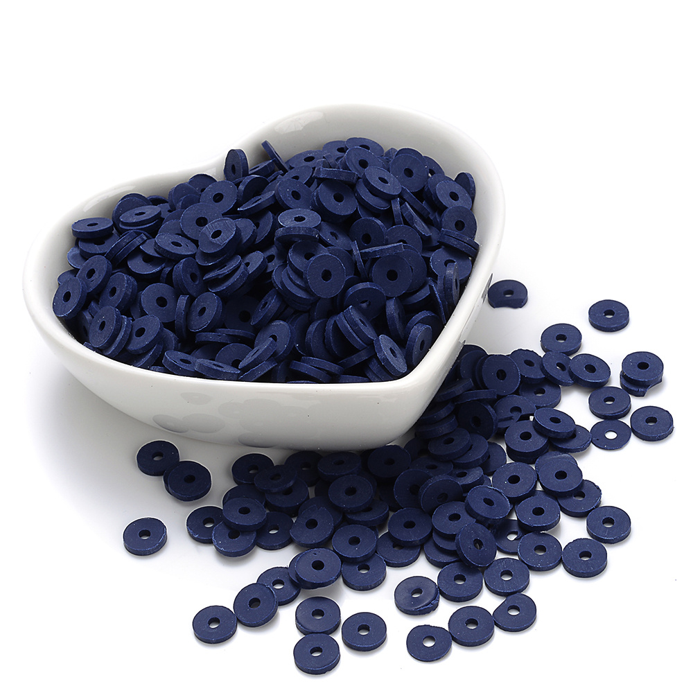 TEMU 330pcs/Sac 6Mm (0.236In) Perles de Pâte Polymère Couleurs Mélangées /Fil Perles d'Espacement Libres pour la Fabrication de Bijoux Artificiels