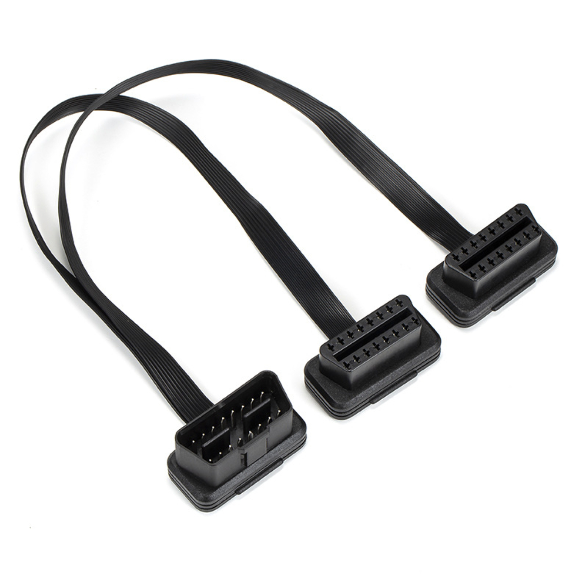 ODB2 Splitter Cable Y Automotive Flat Extension Wire Lead Cord