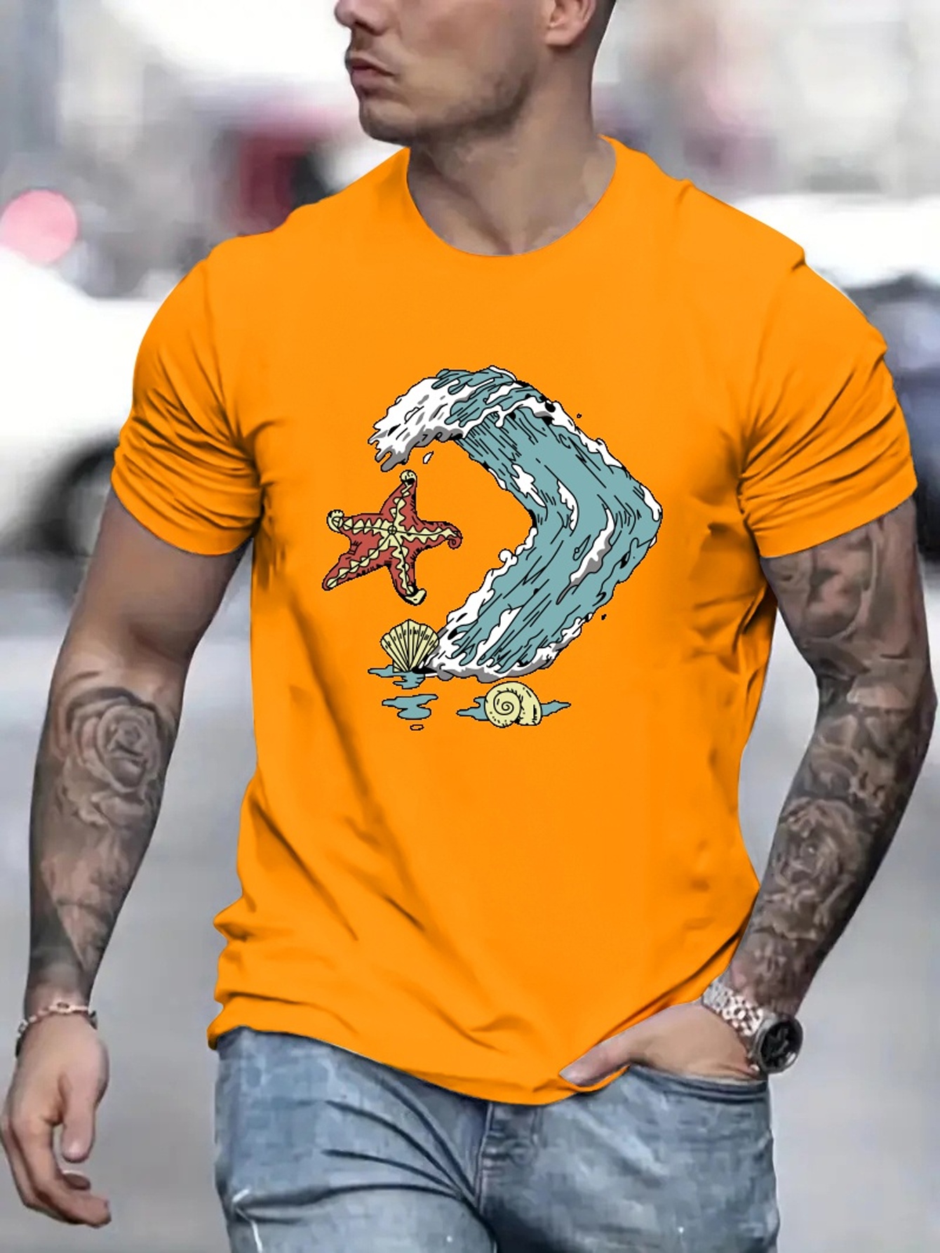 Miami Dolphins 2PCS Wears Set Mens Summer Short Sleeve T-Shirts