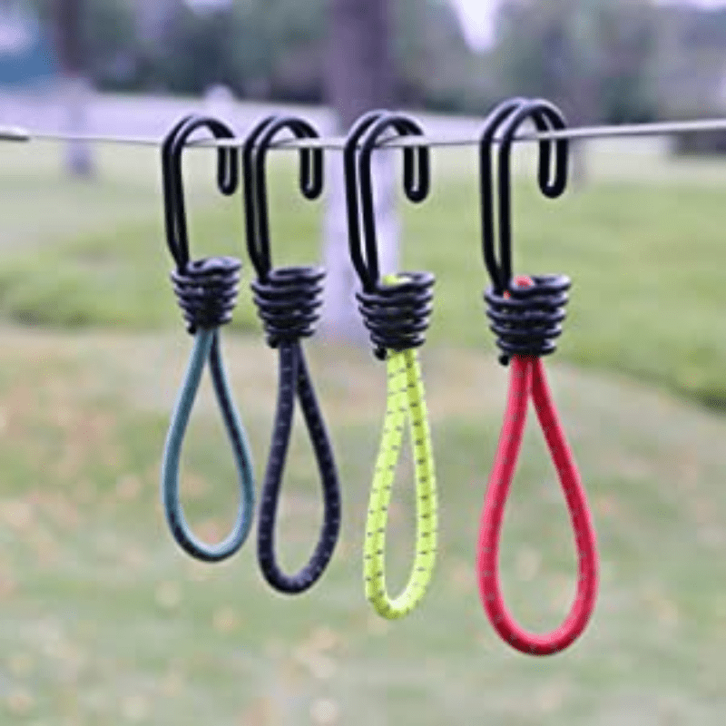 Elastic Rope Hook Antirust Paint Spiral Wire Hook Strap - Temu