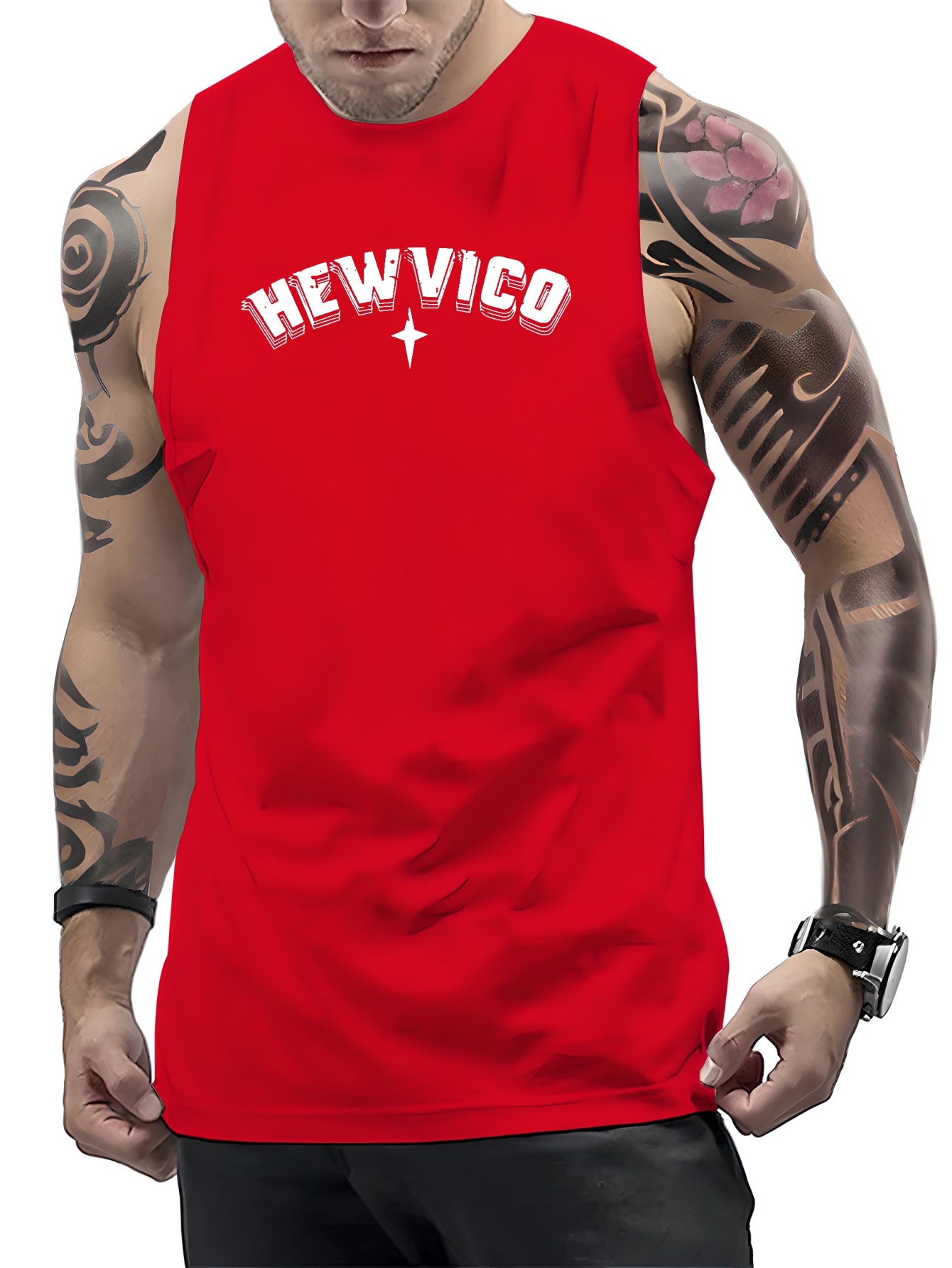 Hewvico Print A Shirt Tanks Men S Singlet Dry Fit Sleeveless Tank