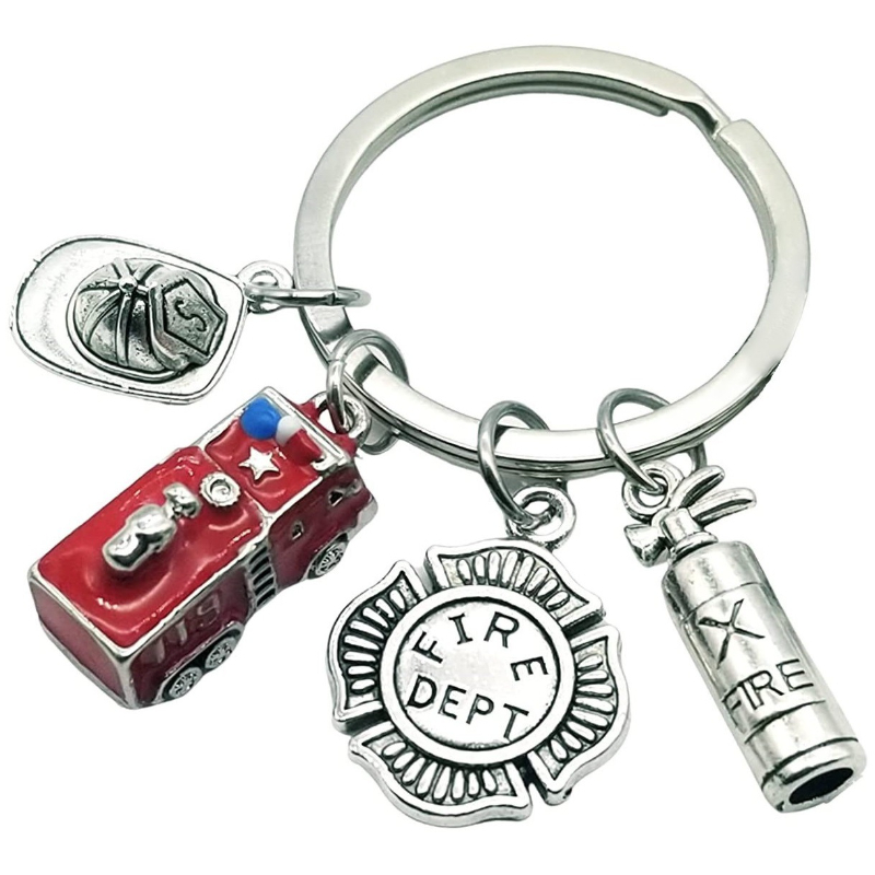 Geschenk für Feuerwehrmänner, Feuerwehrmann-Schlüsselanhänger,  Feuerwehrmann, Feuerwehr-Schlüsselanhänger, Schlüsselanhänger, - .de