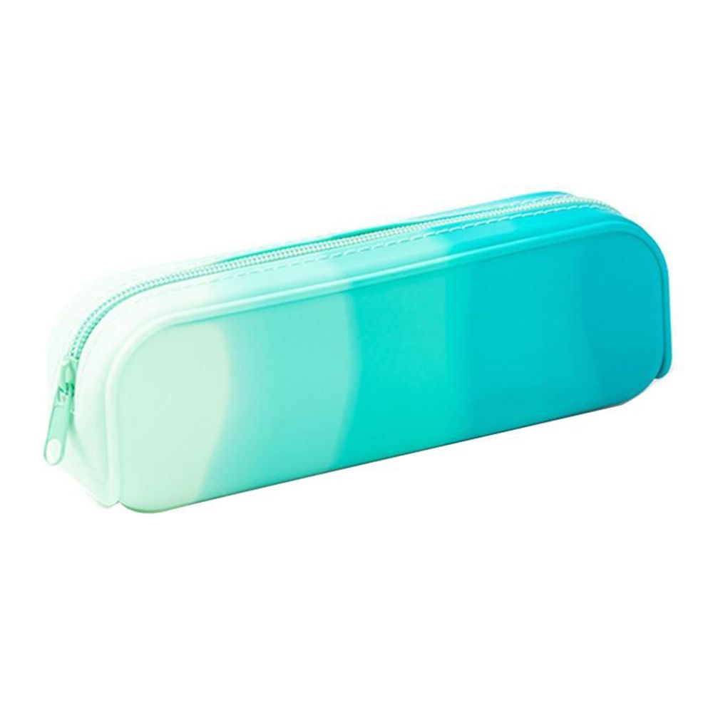 Waterproof Soft Silicone Pencil Case School Student Zipper Large Capacity  Pen Stationery Makeup Storage Bag Organizer Kids Gift