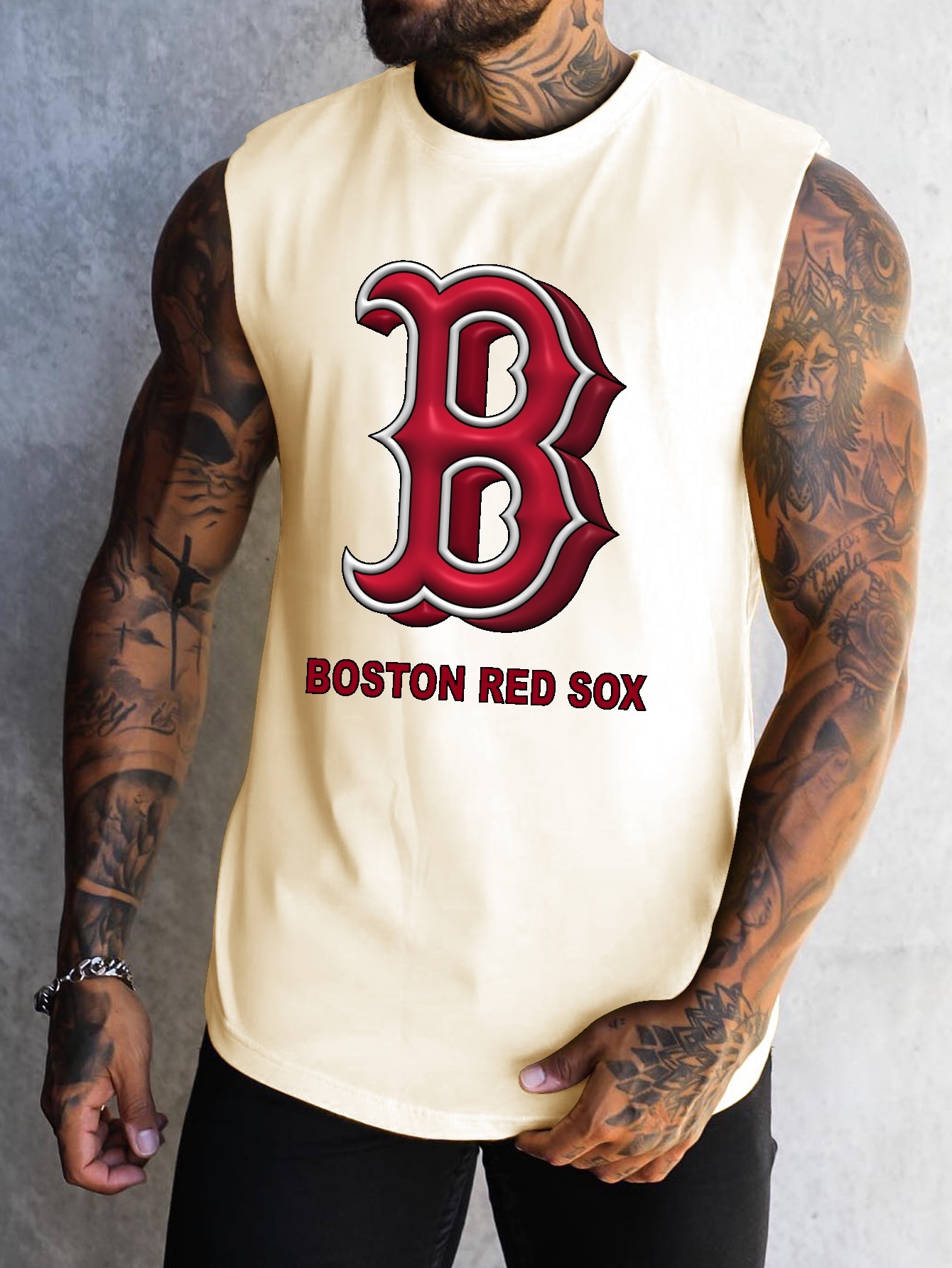 Men's Boston Red Sox Navy Big & Tall Jersey Muscle Tank Top