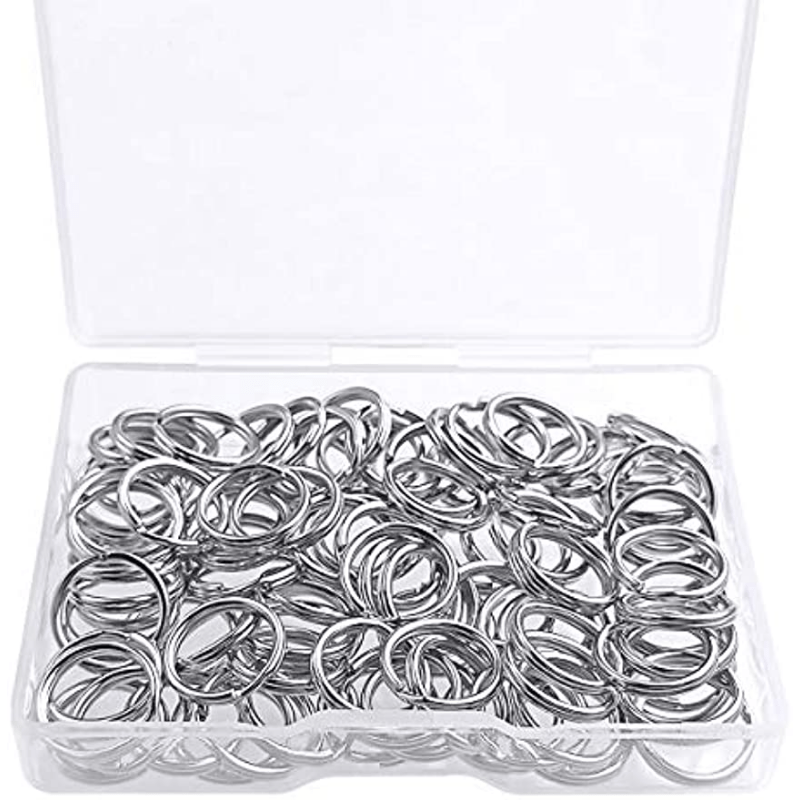 10mm Small Key Ring, 200 Pieces Mini Key Chain Ring Metal Small Split Key  Rings for Keys Organization, Connecting Jewelry DIY Craft - Silver and