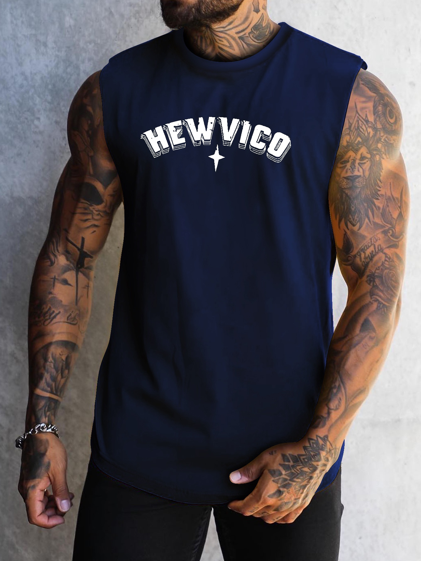 Hewvico Print A Shirt Tanks Men S Singlet Dry Fit Sleeveless Tank