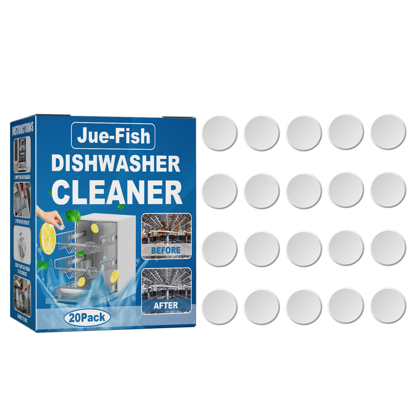 Dishwasher Cleaner Tablets - 6 Count