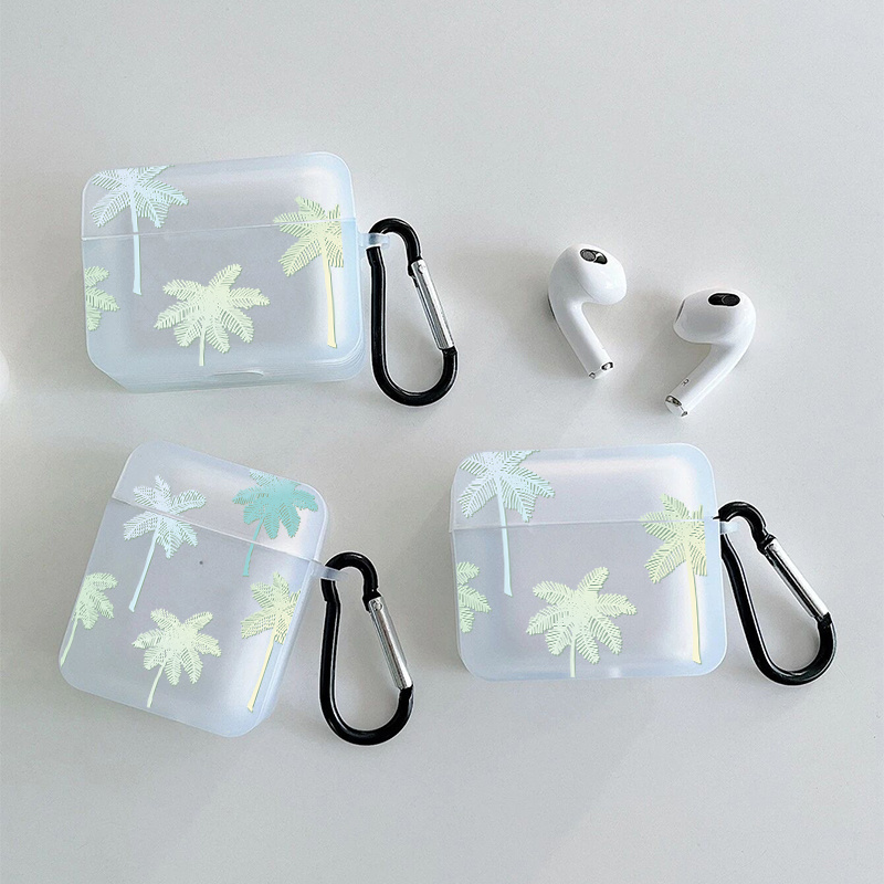 

Coconut Trees Pattern Headphone Clear Case For Airpods1/2/3/pro/pro2