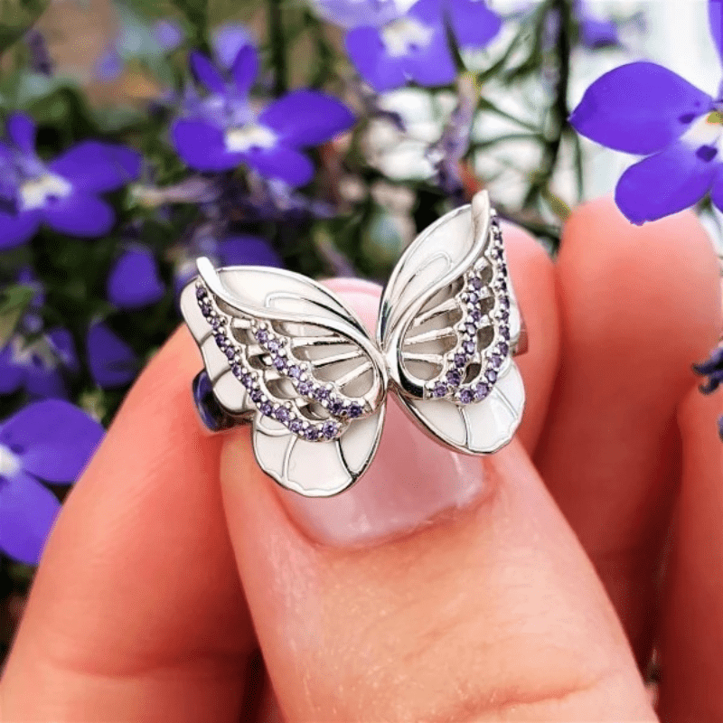 Anillos de discount compromiso con mariposas