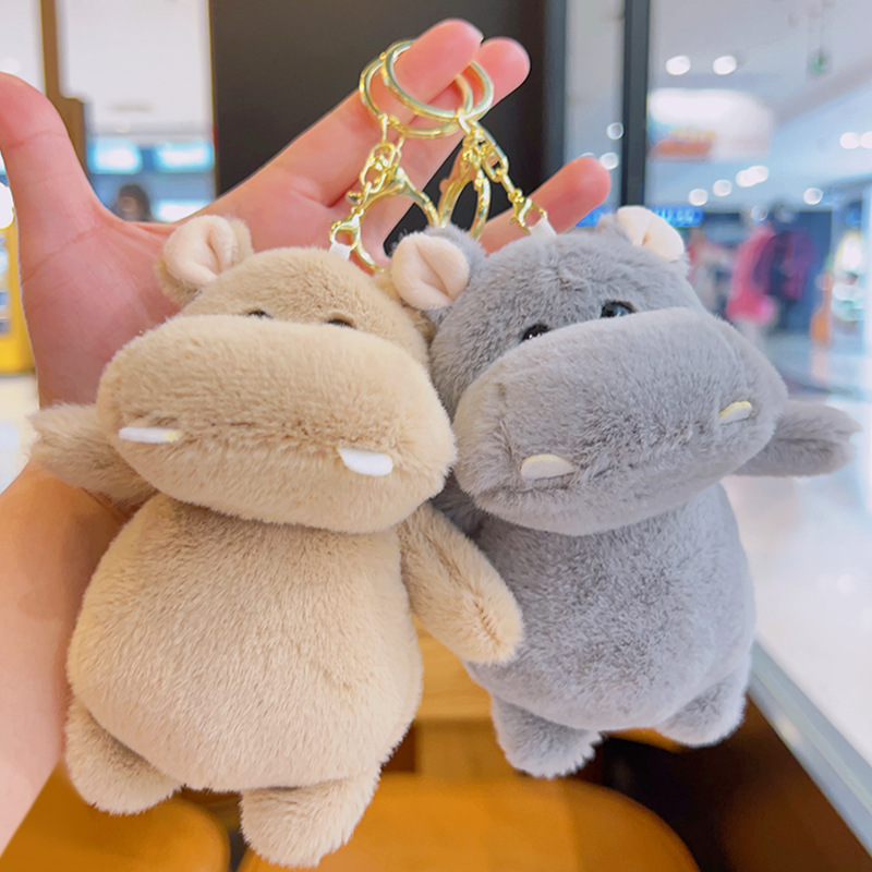 Plush store hippo keychain