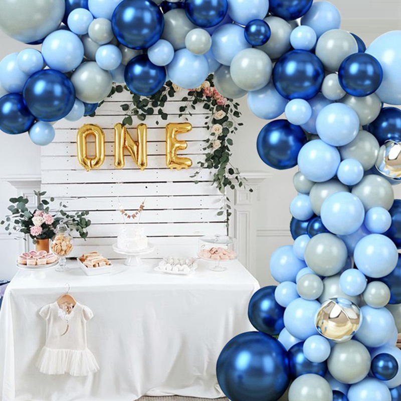 Navy Blue Silvery Balloon Garland Arch Kit Confetti - Temu