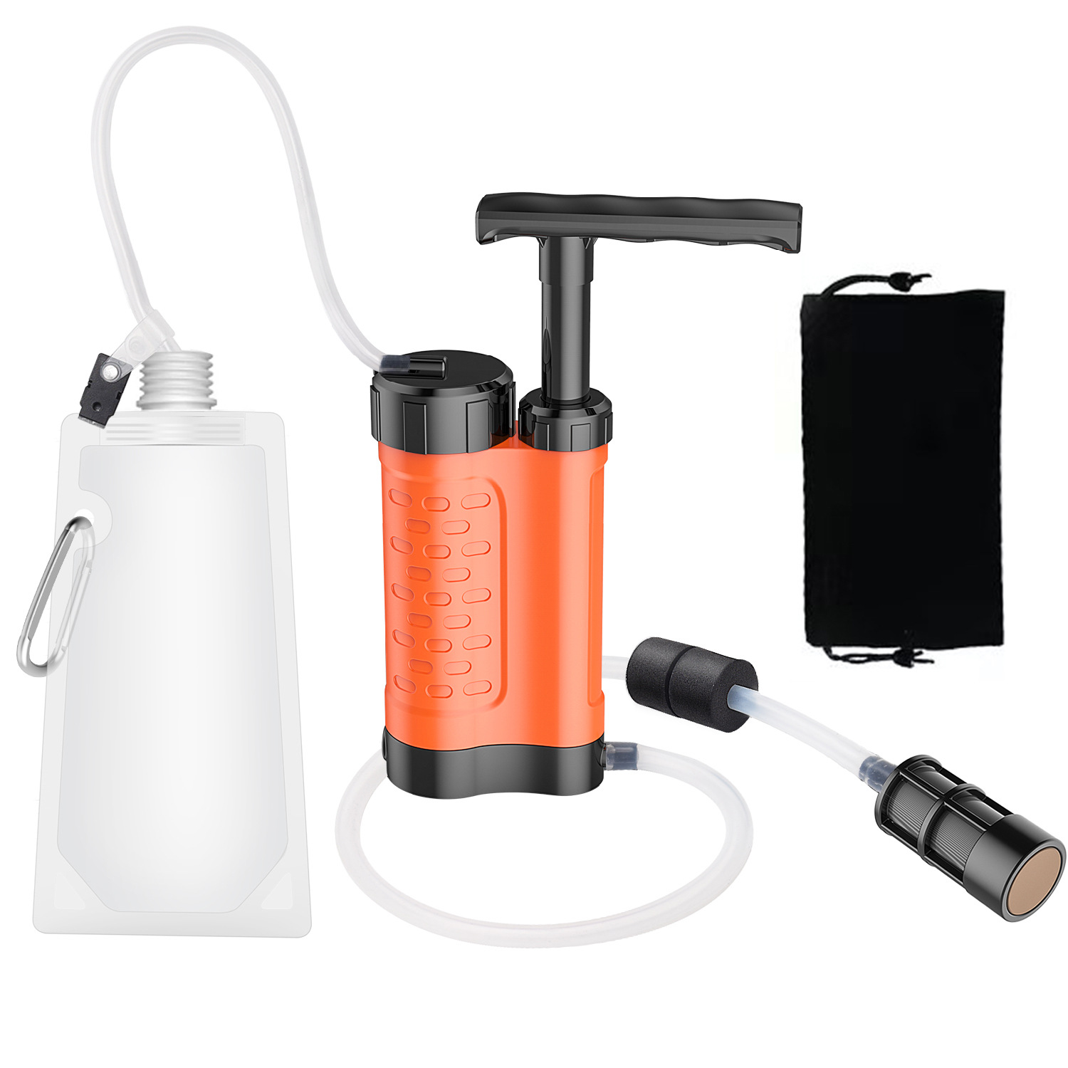portable hand pump water purifier for outdoor survival adventure emergency multi layer hand pump water dispenser details 0