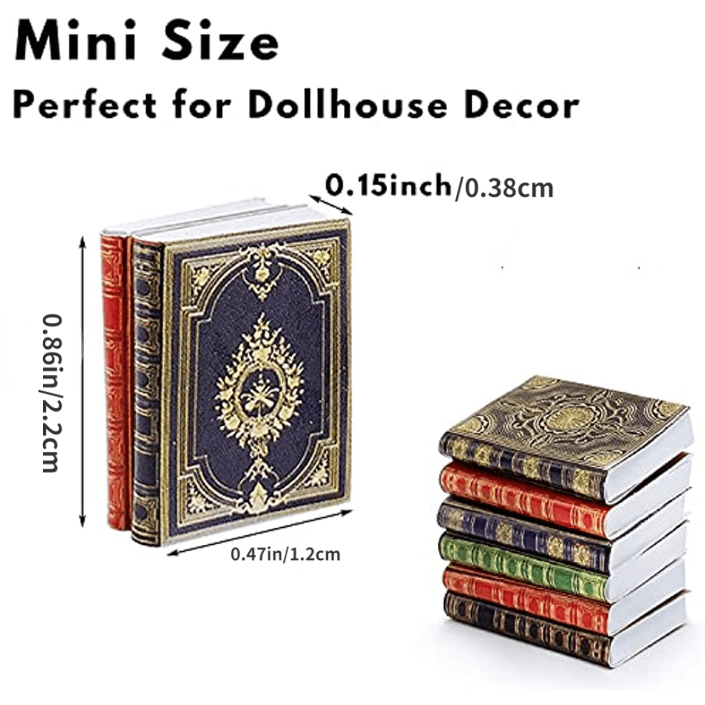 Miniatures Dollhouse Books 1:12 Scale Mini Books Dollhouse Accessories  Books Mo