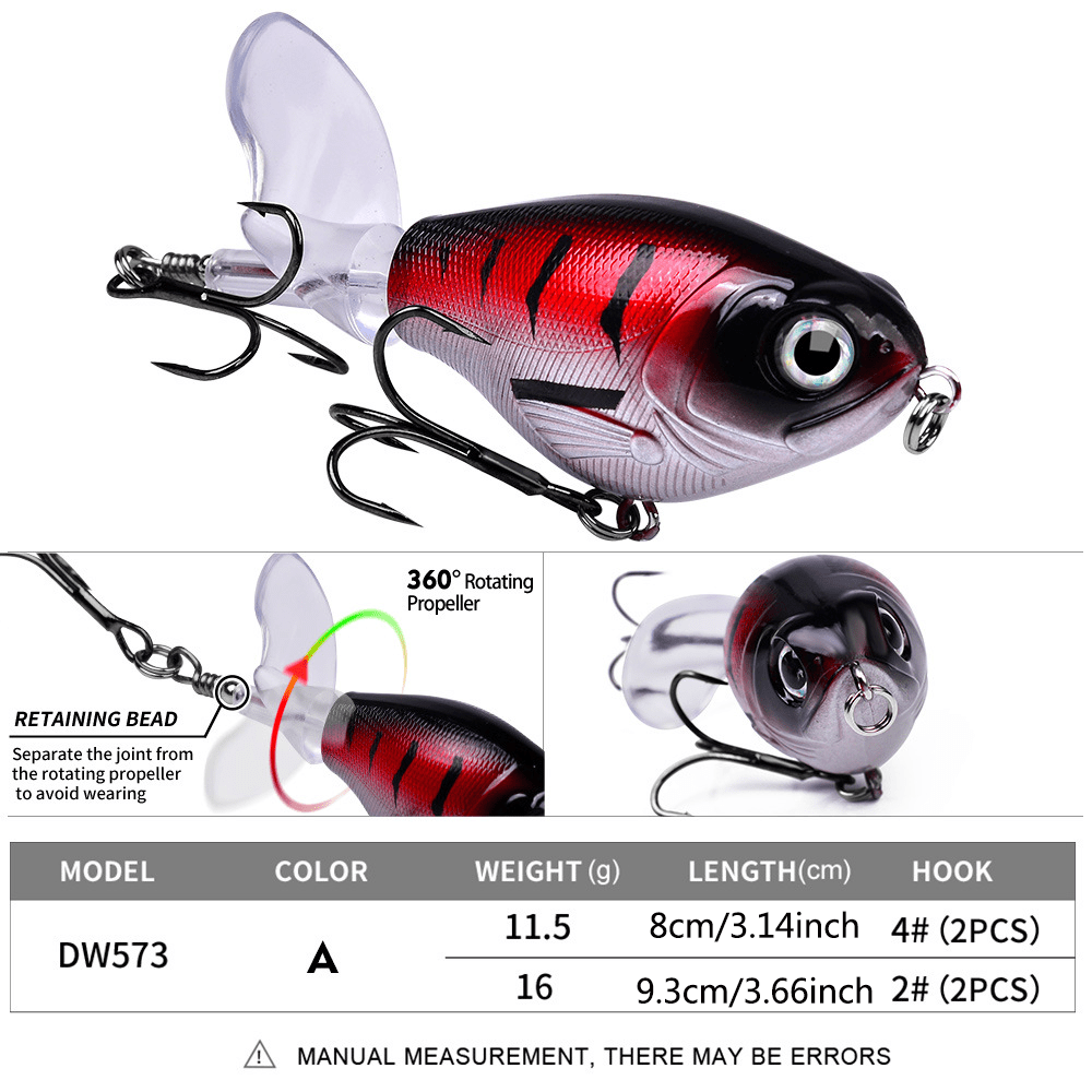 Premium Propeller Surface Tractor Hard Bait Floating Pencil - Temu