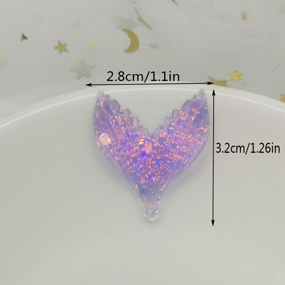 Shiny Mermaid Tail Resin Charms Pendants Flat Back Resin - Temu