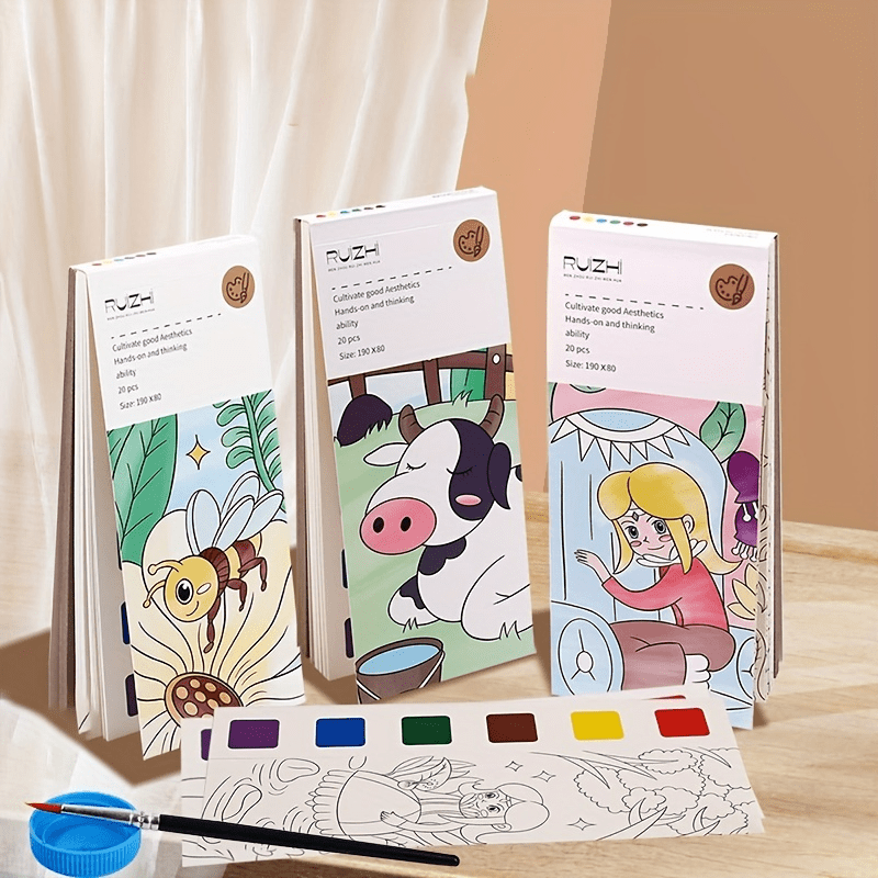 Children's Watercolor Coloring Book student Coloring And - Temu