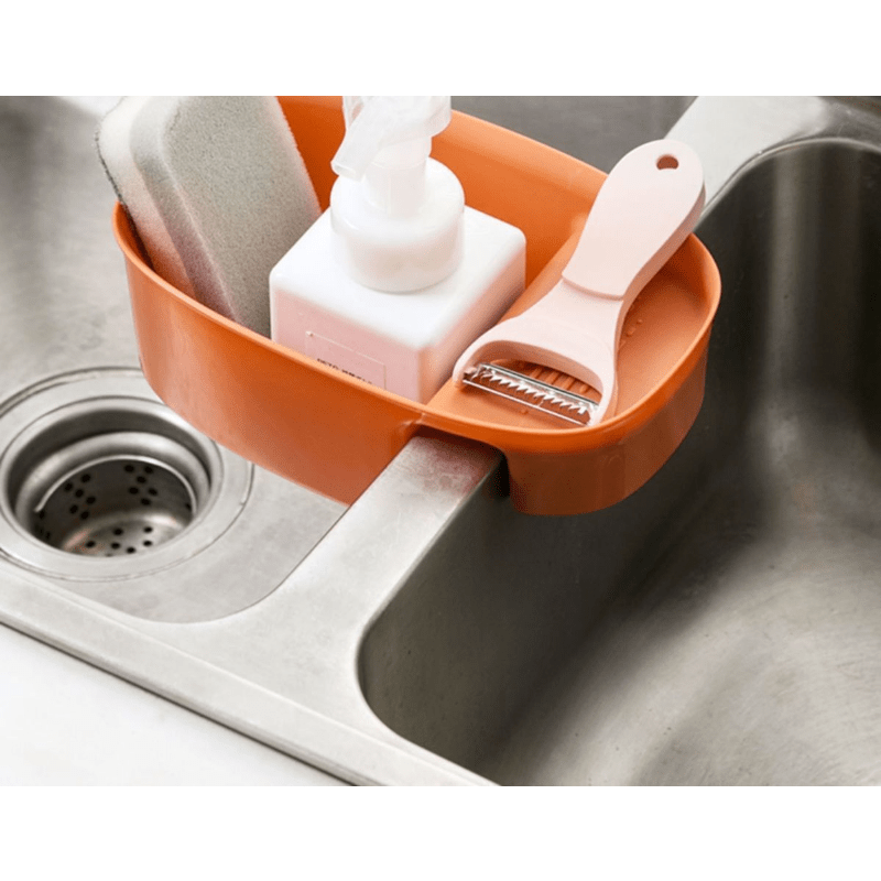 Kitchen Saddle Style Double Silicone Sponge Holder Sink Rack Storage  Organizer Soap Kitchen Gadgets Dish Kitchen Drain Bag