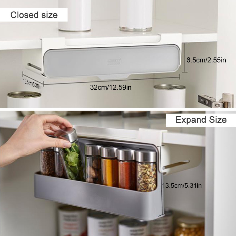 Wall Mounted Spice Organizer Adhesive Seasoning Storage Box - Temu