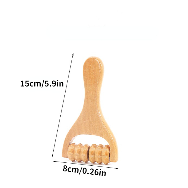 1pc Wooden Roller Massage Tool For Body Therapy, Foot, Face