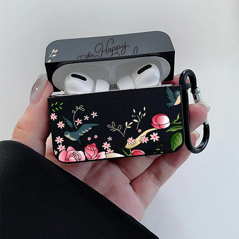 Flowers Birds Pattern Earphone Case Airpods1 Airpods2 Temu