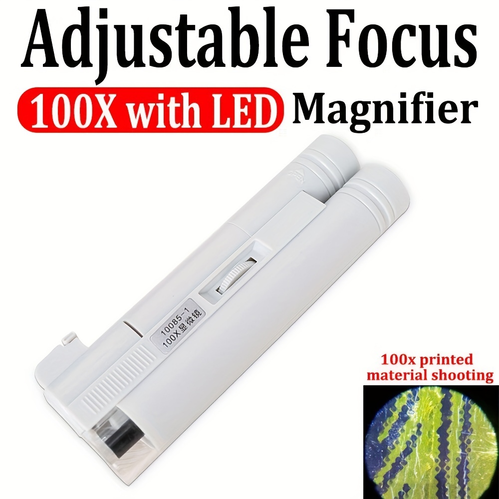 100x Zoom Led Light Jewelry Magnifier Handheld Microscope Lens Loupe Pocket  M05 Magnifying Glass For Diy Jewelry Making Repairing Magnifyer Tool - Temu  United Arab Emirates