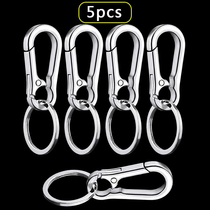 Stainless Steel Keyring For Men Security Clip On Heavy Duty - Temu