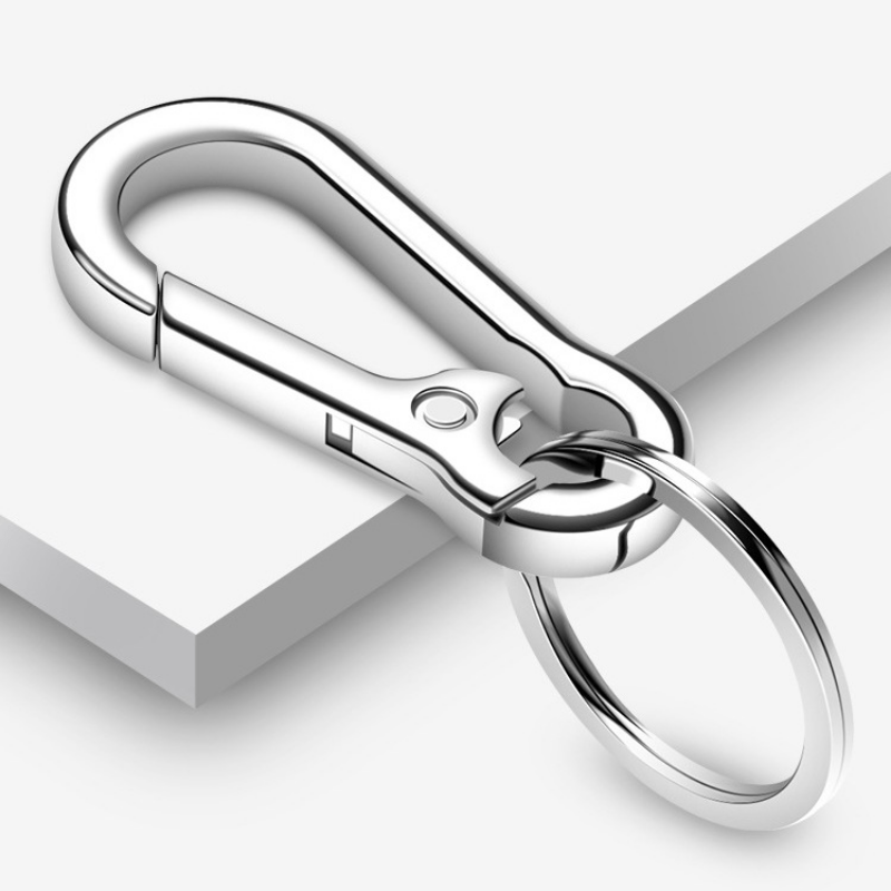 Stainless Steel Keyring For Men Security Clip On Heavy Duty - Temu