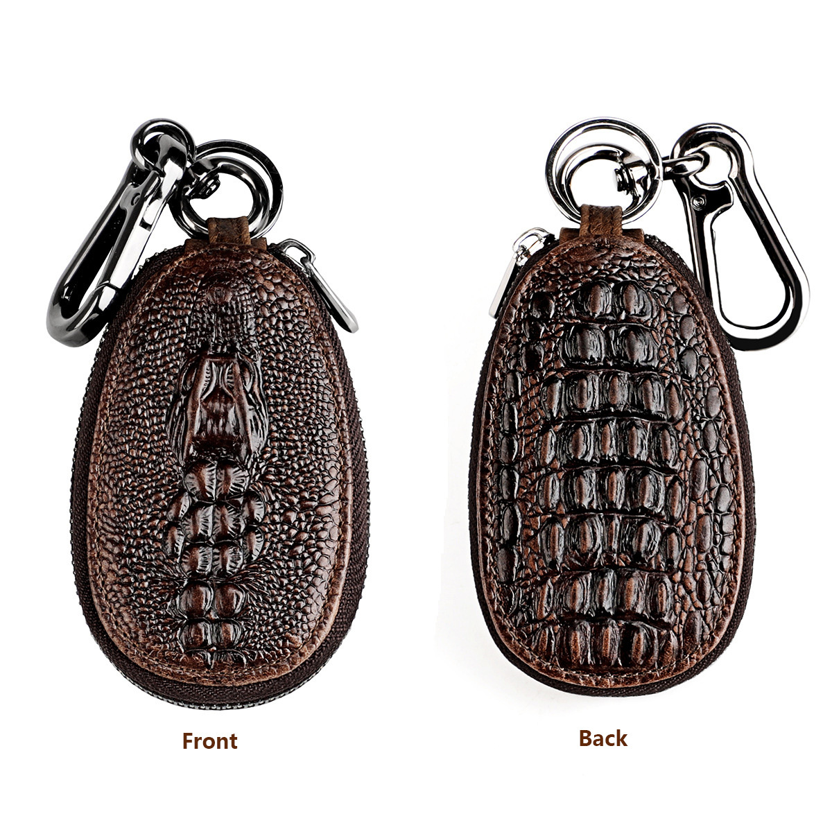 Porte-clés De Voiture En Cuir Véritable Pour Hommes, Porte-clés À Distance  À Fermeture Éclair, Gardez Vos Clés En Sécurité Et Élégantes ! - Temu France