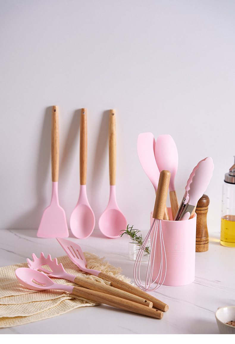 XPUING Set Di Utensili Da Cucina in Silicone,3 Pezzi Cucchiaio Da