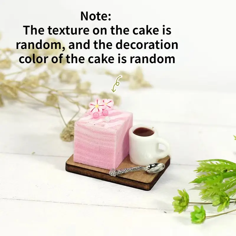 1/12 Scale Dollhouse Miniature Simulation Mini Cake Coffee - Temu
