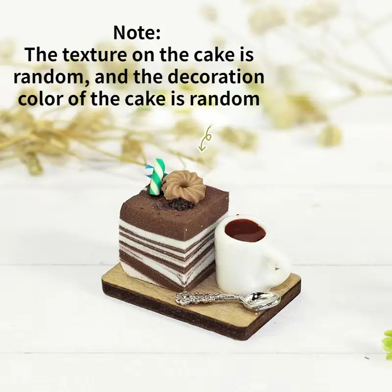 1/12 Scale Dollhouse Miniature Simulation Mini Cake Coffee - Temu